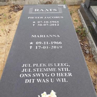 RAATS Peter Jacobus 1964-2012 &amp; Marianna 1966-2019