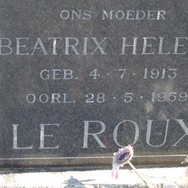 ROUX Beatrix Helena, le 1913-1959