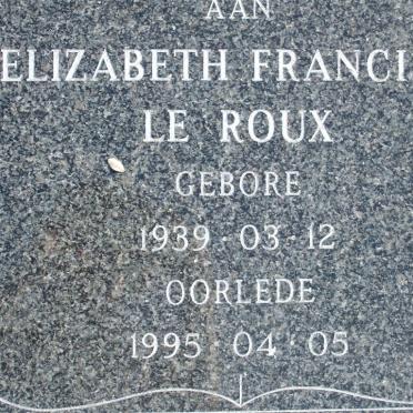 ROUX Elizabeth Francina, le 1939-1995