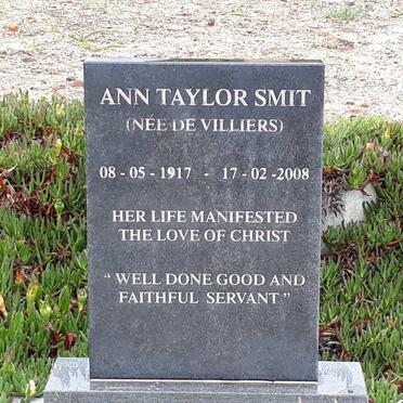 SMIT Ann Taylor nee DE VILLIERS 1917-2008
