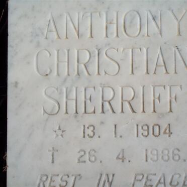SHERRIFF Anthony Christian 1904-1986
