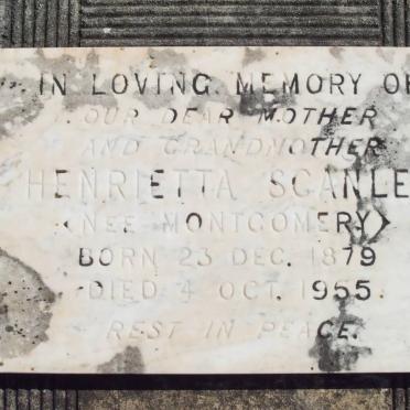 SCANLEN Henrietta nee MONTGOMERY 1879-1955