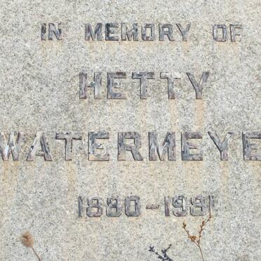WATERMEYER Hetty 1880-1981