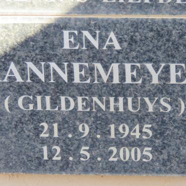 KANNEMEYER Ena nee GILDENHUYS 1945-2005