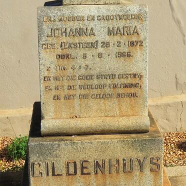 GILDENHUYS Johanna Maria nee EKSTEEN 1872-1966