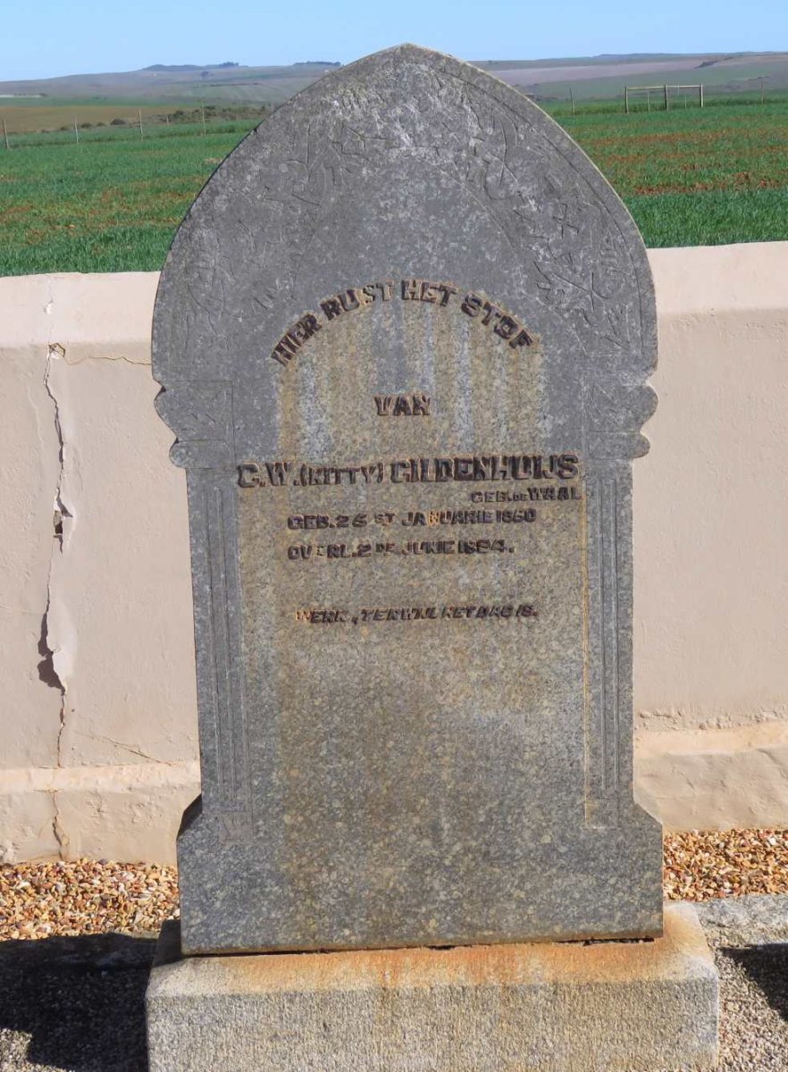 GILDENHUYS C.W. nee DE WAAL 1850-1894