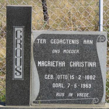 CROUS Magrietha Christina nee OTTO 1882-1969