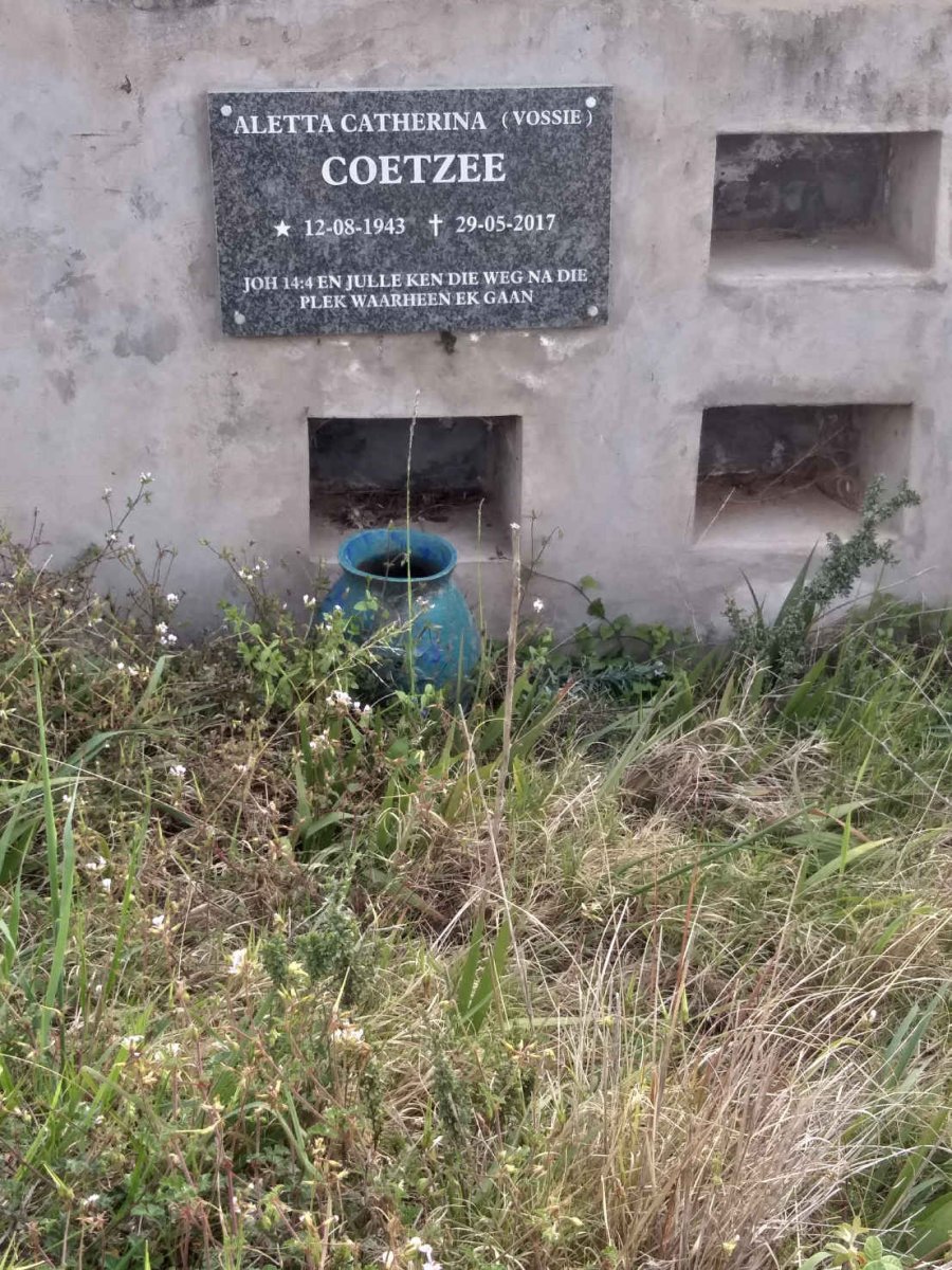 COETZEE Aletta Catherina 1943-2017