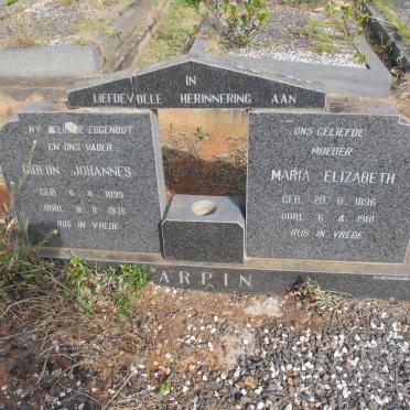 ARPIN Gideon Johannes 1899-1976 &amp; Maria Elizabeth 1896-1981