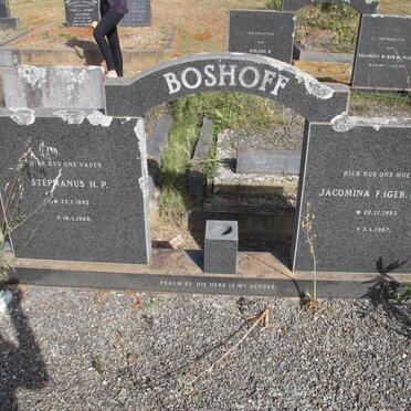 BOSHOFF Stephanus H.P. 1892-1969 &amp; Jacomina F. 1893-1967