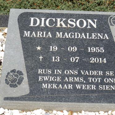 DICKSON Maria Magdalena 1955-2014