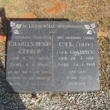 GERBER Charles Henry 1890-1960 &amp; C.I.E. CLAASSEN 1919-1998