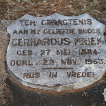 KRIEK Gerhardus 1884-1953