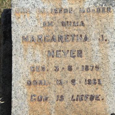 MEYER Margaretha J. 1875-1963