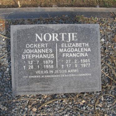 NORTJE Ockert Johannes Stephanus 1879-1958 &amp; Elizabeth Magdalena Francina 1901-1977