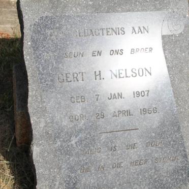 NELSON Gert H. 1907-1956