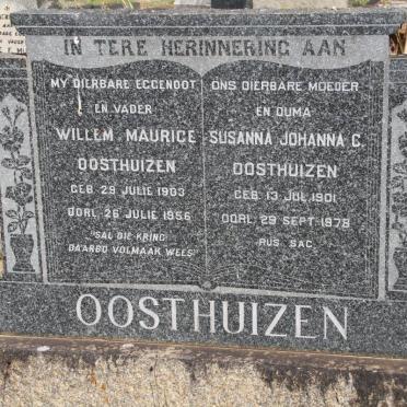 OOSTHUIZEN Willem Maurice 1903-1956 &amp; Susanna Johanna C. 1901-1978