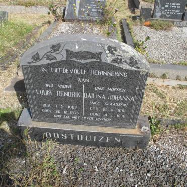 OOSTHUIZEN Louis Hendrik 1887-1975 &amp; Dailina Johanna CLAASSEN 1881-1976