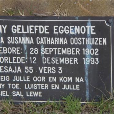 OOSTHUIZEN Maria Susanna Catharina 1902-1993