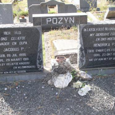 POZYN Jacobus P. 1895-1981 &amp; Hendrika P.W. SWART 1895-1963