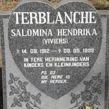 TERBLANCHE Salomina Hendrika nee VIVIERS 1912-1988