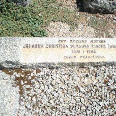 HINTER Johanna Christina Susanna nee BESTER 1881-1962