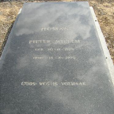 HUMAN Pieter Willem 1925-1975