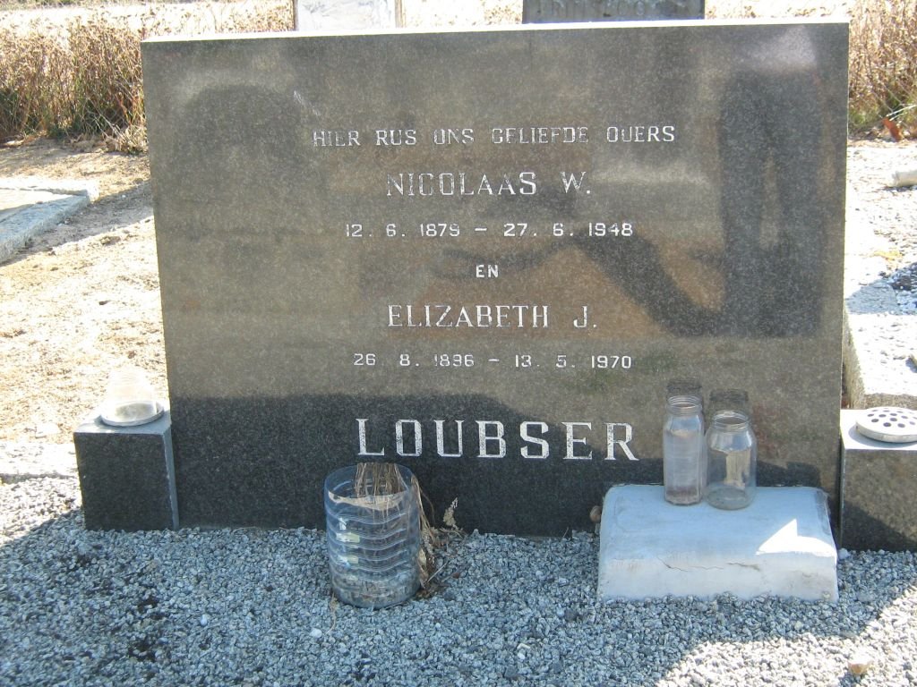 LOUBSER Nicolaas W. 1879-1948 &amp; Elizabeth J. 1896-1970