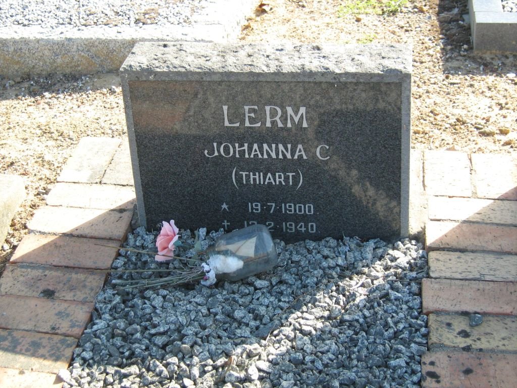 LERM Johanna C. nee THIART 1900-1940