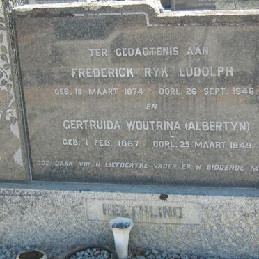 NEETHLING Frederick Ryk Ludolph 1874-1946 &amp; Gertruida Woutrina ALBERTYN 1867-1949