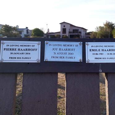 HAARHOFF Pierre -2016 :: HAARHOFF Joy -2010 :: HAARHOFF Emile 1983-2013