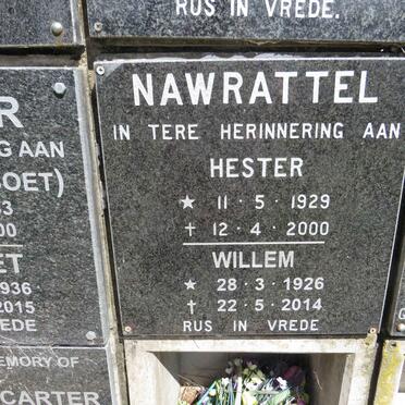 NAWRATTEL Willem 1926-2014 &amp; Hester 1929-2000