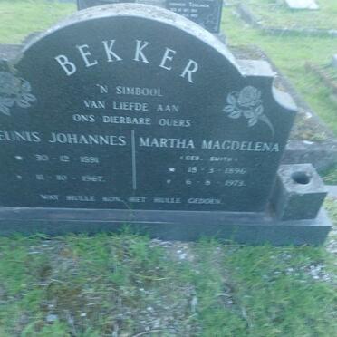BEKKER Theunis Johannes 1891-1967 & Martha Magdelena SMITH 1896-1973