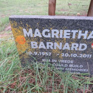 BARNARD Magrietha 1957-2011