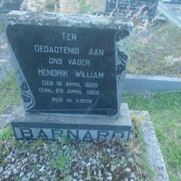 BARNARD Hendrik William 1889-1965