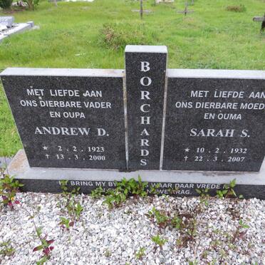 BORCHARDS Andrew D. 1923-2000 &amp; Sarah S. 1932-2007