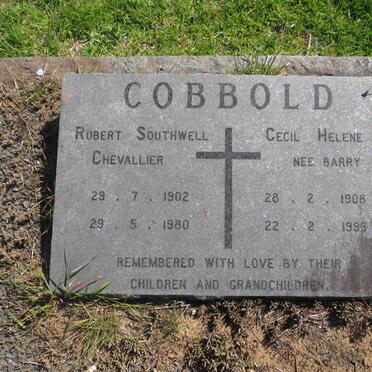 COBBOLD Robert Southwell Chevallier 1902-1980 &amp; Cecil Helene BARRY 1908-1995