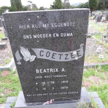COETZEE Beatrix A. nee BREYTENBACH 1919-1979