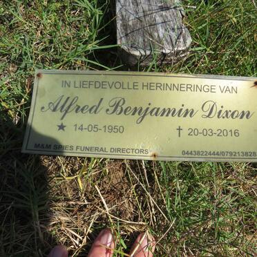 DIXON Alfred Benjamin 1950-2016