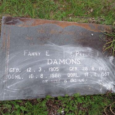 DAMONS Peter J. 1905-1987 & Fanny E. 1905-1988
