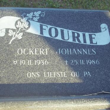 FOURIE Ockert Johannes 1936-1986