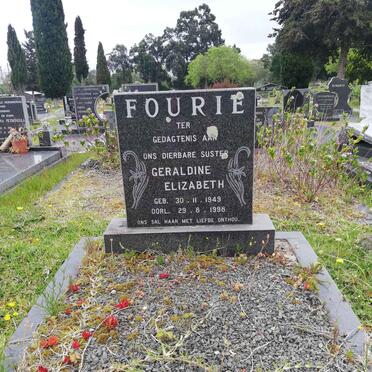 FOURIE Geraldine Elizabeth 1949-1998