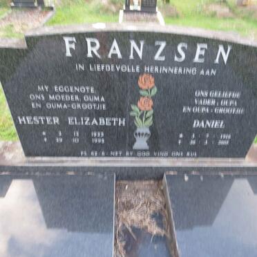 FRANSZEN Daniel 1918-2005 & Hester Elizabeth 1923-1995