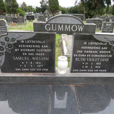 GUMMOW Samuel William 1931-1977 & Ruth Violet Jane 1933-2015