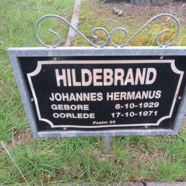 HILDEBRAND Johannes Hermanus 1929-1971