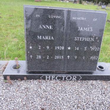 HECTOR James Stephen 1920 -1982 & Anne Maria 1920-2015