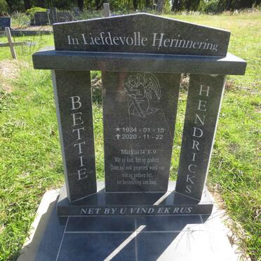 HENDRICKS Bettie 1934-2020