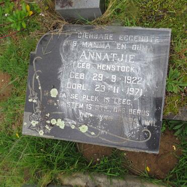 HENSTOCK Annatjie 1922-1971