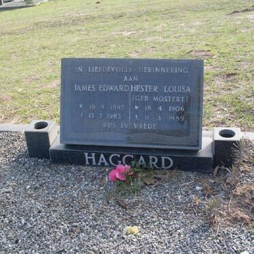HAGGARD James Edward 1897-1985 &amp; Hester Louisa MOSTERT 1906-1989
