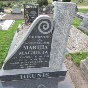 HEUNIS Martha Magarieta nee STANDER 1934-2014